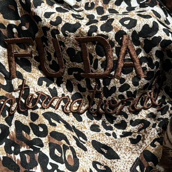 FUDA INTERNATIONAL 100% Silk Vintage 90’s Cheetah‎ Lion Bomber Jacket size M L - Picture 7 of 9